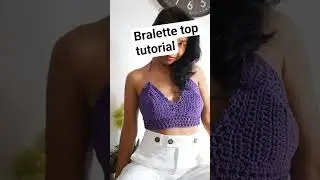 bralette top full tutorial on my channel. #crochet #knittig