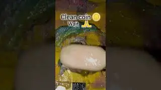 чистка монет с блестящим сокровищем #короткие