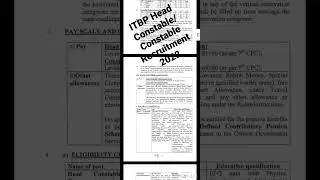 ITBP Head Constable/Constable Recruitment 2022 - Apply Now for 293 Vacancies | Eligibility Criteria