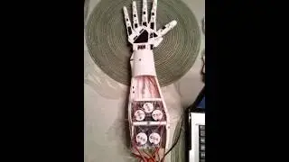 First servo test with 3D printed inMOOV arm/hand.