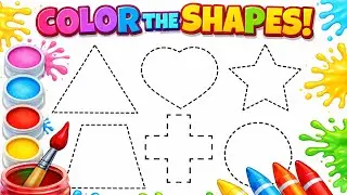 Learn Shapes, Colors for Kids & Toddlers | 2d shapes drawing | Preschool Learning, Education Video