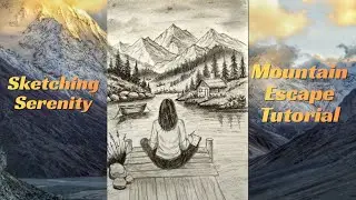Mountain Sketching Serenity | Easy Pencil Landscape Drawing Tutorial