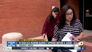 Teenage murder suspect in Escondido shooting appears before juvenile judge