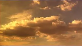 Free Stock Footage | Yellow Sky with Clouds in Evening | Time-Lapse | Royalty Free
