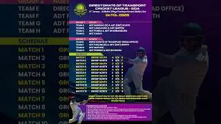 LIVE | DIRECTORATE OF TRANSPORT CRICKET LEAGUE - GOA 2026 | DoTCL | TENNISBALL  CRICKET TOURNAMENT