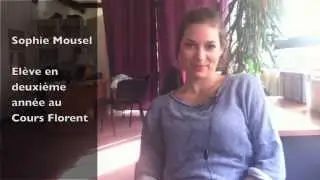 Portrait de Sophie Mousel, eleve en deuxi&egrave;me ann&eacute;e au Cours Florent