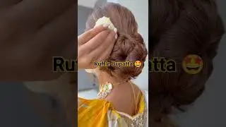 Ruffle gown with ruffle dupatta..