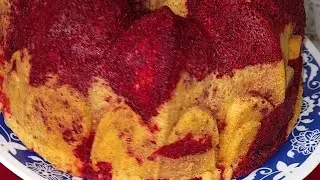 Red Velvet Butter Pecan Bundt Cake #redvelvet #bundtcake #butterpecan