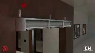 Global Fire Curtains. Lift lobby installation 