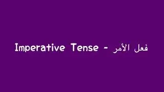 Imperative Tense in Arabic (lesson 23)
