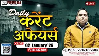 PLUTUS IAS | Daily Current Affairs for UPSC | 02nd January 2026 | Subodh Sir #currentaffairs