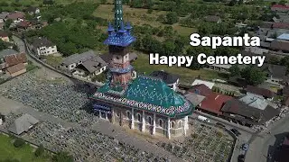 🇷🇴 Săp&acirc;nța Happy Cemetery Romania | 4K Drone Footage | Unique Aerial View