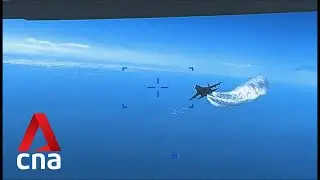 Russian fighter jet intercepts a US Air Force MQ-9 drone