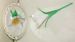 Step by step how to make paper lily flower/diy paper flower/origami flower tutorial/easy paper craft