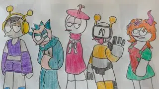 SPRUNKI Character coloring sheet part 1