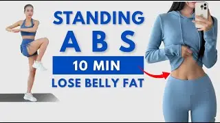 10 MIN STANDING ABS WORKOUT🔥Get Ab Lines & Slim Waist - No Jumping, No Squats, No Lunges | Emma Fit