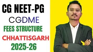 MD/MS Cgdme New Update Fees Structure 2025-26//NEW FEES STRUCTURE NEET PG CHHATTISGARH