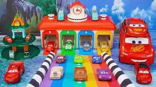 Disney Pixar Cars Ultimate Collection 🚗 Lightning McQueen, Cruz, Jackson Storm & Bus Central Garage