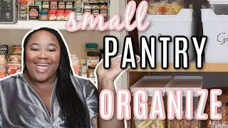 SMALL PANTRY ORGANIZATION Before and After | Organize + Clean With Me 2021