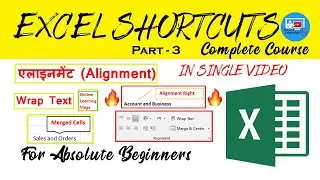 Align Top, Middle, Bottom, Left and Right, Wrap text, Merge and center shortcuts in Microsoft Excel