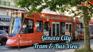 Geneva City Tram & Bus 8K HD Video