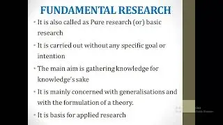 Pure Research and Applied Reaearch
