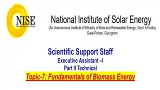NISE EA-I Exam Topic  | Fundamentals of Biomass Energy