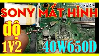 sửa tv sony 40W650D Mất hình còn tiếng | 5 nháy | repaired TV red light 5 times