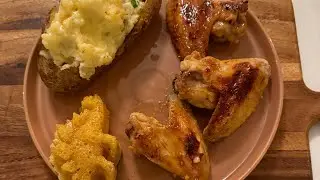 Teriyaki Wings and Twice Baked Potatoes