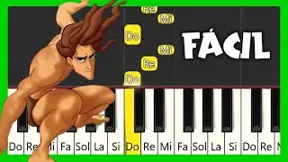 Tarzán - En Mi Corazón Vivirás - Phil Collins - TUTORIAL PIANO FÁCIL - CANCIÓN FÁCIL PARA PIANO