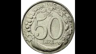 Italy 50 lire, 1996Coin Coins Money