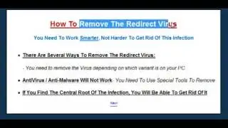 How to Remove Redirect Virus, Browser Hijack  Instant Removal, Permanent