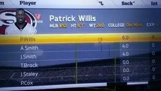 Madden 13 | 14 Sack Game Stats | 49ers Vs Seahawks