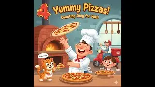 Four Yummy Pizzas #pizzasong #nurseryrhymes #kidssongs #preschoolmusic #childrenssongs #toddlertunes