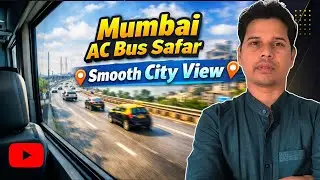 Mumbai AC Bus Journey 🚍 | City Running View | Peaceful Travel Vlog