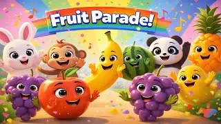 Fruit Parade Song 🍎🍌 | Healthy Fruits & Animals | Kids Songs & Nursery Rhymes