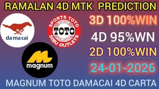 Carta Ramalan 4D 24-01-2026 Magnum Damacia Toto MTK Prediction by Magnum4d Singapore4d