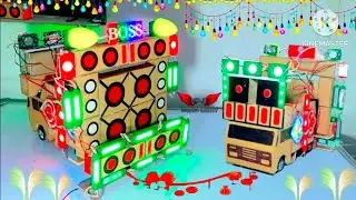 Mini Dj Truck Setup | Dj Loading At Home | how to make mini dj setup with cardboard Making Dj truck 