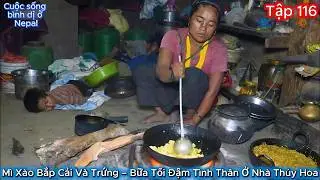 Thuy Hoa Episode 116 - Stir-fried Noodles with Cabbage and Eggs &ndash; A Heartwarming Dinner at Thuy H...