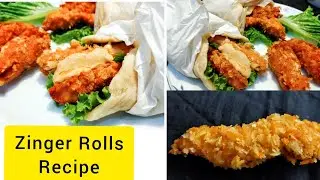 Zinger Roll Recipe With MacDonald's  Sauce. Pita Bread Recipe | Sauce Recipe | Crispy Chicken Recipe