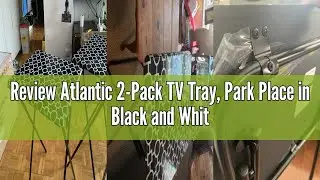 Review Atlantic 2-Pack TV Tray, Park Place in Black and White Folding Table