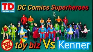 DC Comics Superheroes toy Biz comparación con super powers kenner