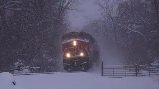 The Snow Came Early This Year! Trains in the Snow Around Decatur, IL