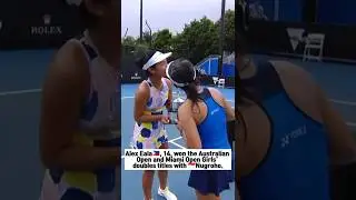 Alex Eala,🇵🇭 14, won the Australian Open and Miami Open Girls' doubles titles with 🇮🇩Nugroho.