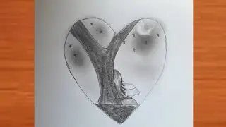 How to draw a alone girl with night nature drawing || drawing for biggenars || Pencil sketch 