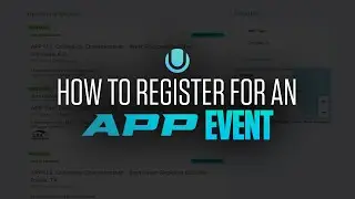 How to Register for an APP Event