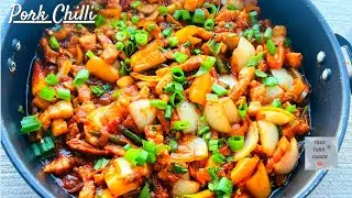 Pork Chilli Recipe | Pork Chilli Fry | Easy Pork Recipes |