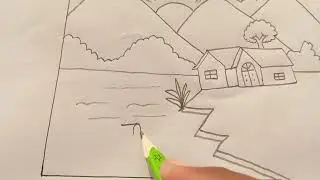 Amazing Drawing | Beautiful Nature Scenery Drawing step by step#Amazingdrawing#Naturedrawing#Easy