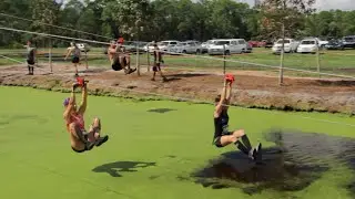 Parkour Team VS Monster Challenges Mud Run