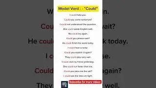 Could Use Sentences in English | Spoken English Practice | Beginners